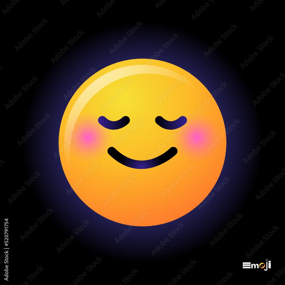 Cute round Emoticon. Yellow Emoji faces emoticon smile, digital smiley expression emotion feelings, chat cartoon emotes. Vector illustration icon Cute round Emoticon. Yellow Emoji faces emoticon smile, digital smiley expression emotion feelings, chat cartoon emotes. Vector illustration icon