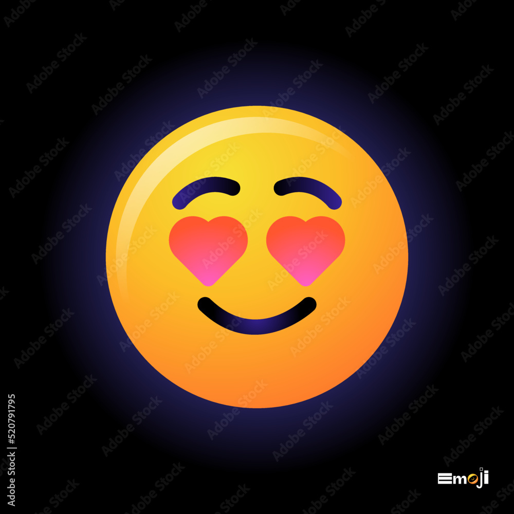 Fototapeta premium Cute round Emoticon. Yellow Emoji faces emoticon smile, digital smiley expression emotion feelings, chat cartoon emotes. Vector illustration icon