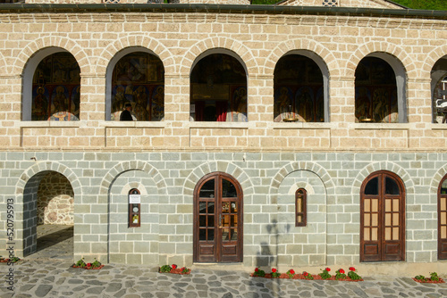 View of St John the Baptist Bigorski monastery in Macedonia photo