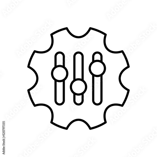 Setting icon in vector. Logotype