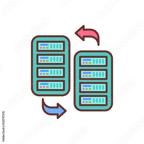 Database Replication icon in vector. Logotype