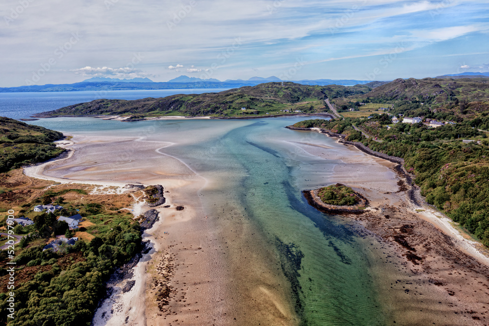 Beuatiful Scotland landscape from a birds-eye view