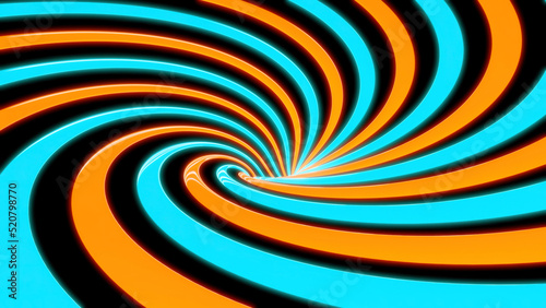 Bright background of multicolored stripes.Design. A bright abstraction of different stripes that creates a hydrogen and a hole in it and twists to the end.