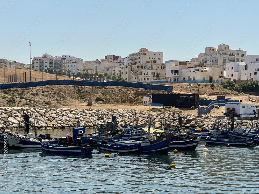 Small fishing boats on the harbor