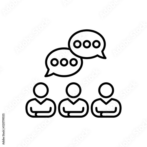 Discussion icon in vector. Logotype