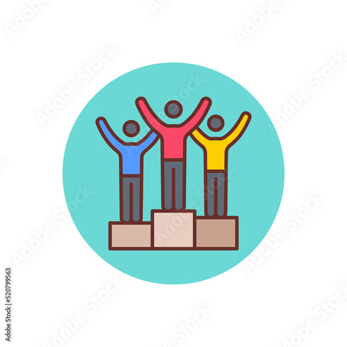 Business Winner icon in vector. Logotype