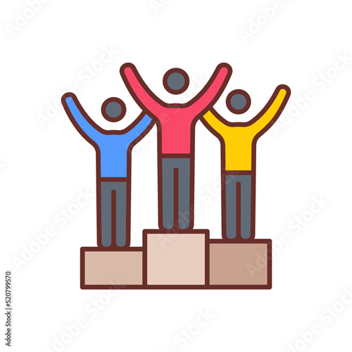 Business Winner icon in vector. Logotype