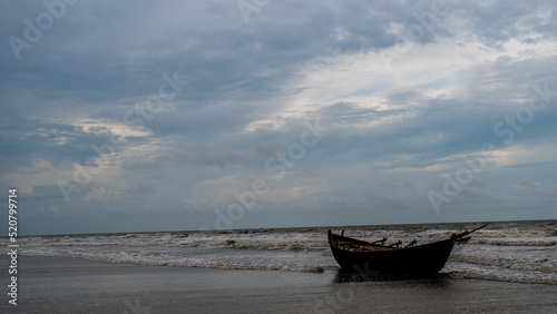 Beautiful Mandarmani beach located near Digha in West Bengal, India photo