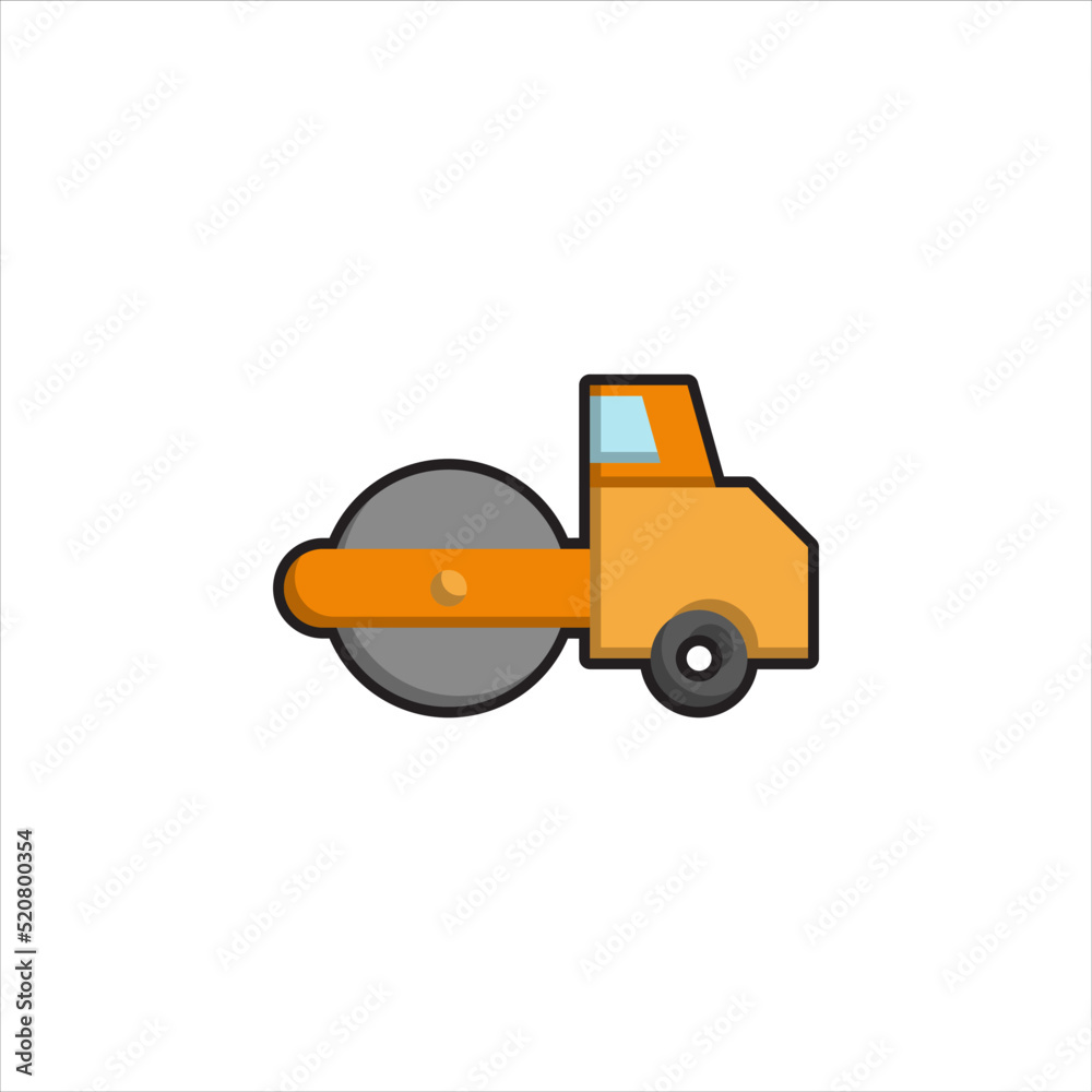 Naklejka premium bulldozer vector for website symbol icon presentation