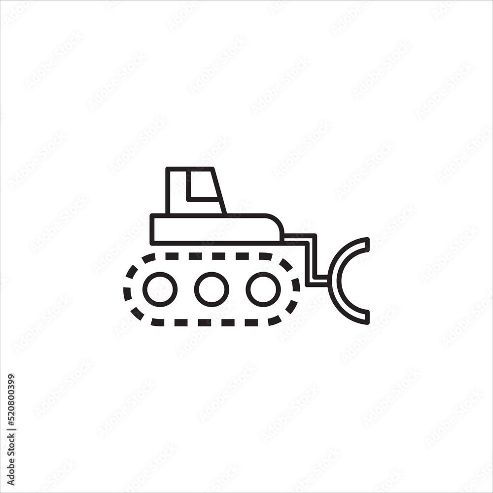 bulldozer vector for website symbol icon presentation