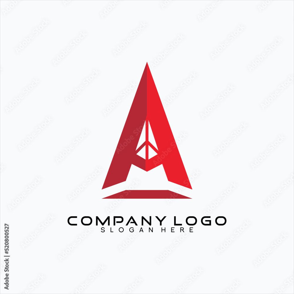 Vector logo design template letter A with peace symbol Vector logo design template letter A with peace symbol