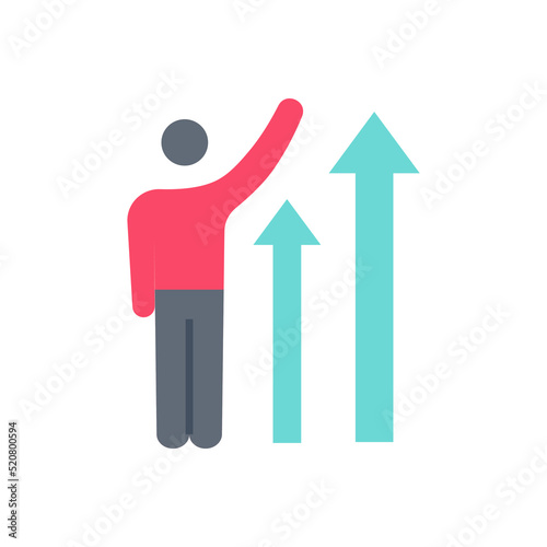 Growth icon in vector. Logotype