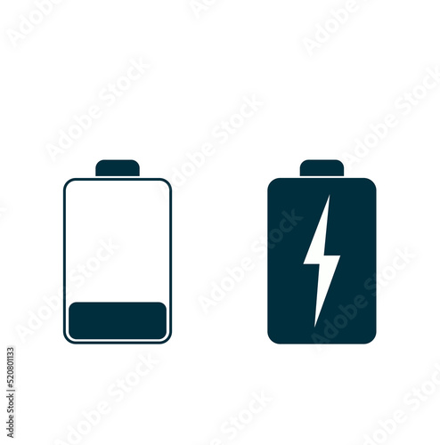 battery icon set isolated vector illustration