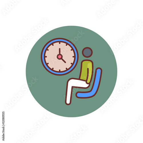 Waiting icon in vector. Logotype