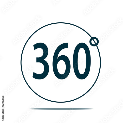 360 Icon. Vector illustration. Eps 10.