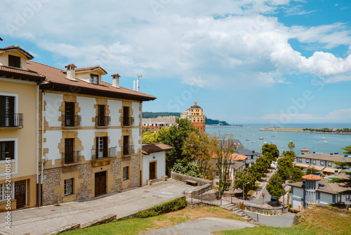 old town of Hondarribia and the Bay of Txingudi photo