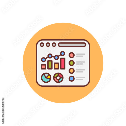 Project Dashboard icon in vector. Logotype