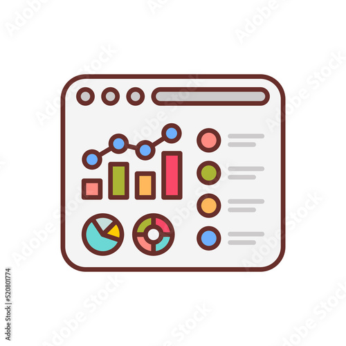 Project Dashboard icon in vector. Logotype