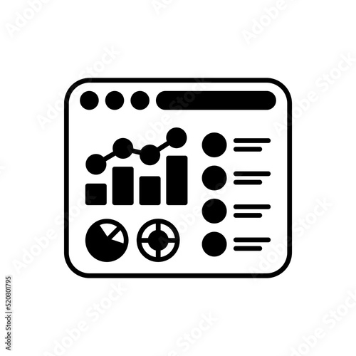 Project Dashboard icon in vector. Logotype