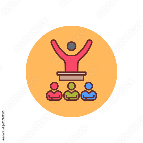 Lecture icon in vector. Logotype