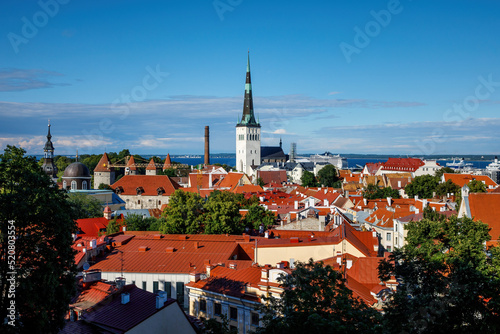 Summer Tallinn Old Town In Estonia.