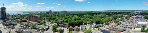 Aerial panorama scene of Burlington in Ontario  Canada