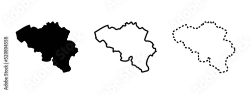 Belgium maps isolated on a white background