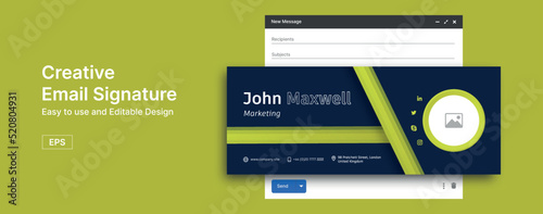 Email sign design vector