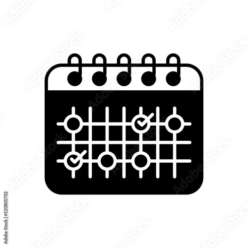 Event Schedule icon in vector. Logotype