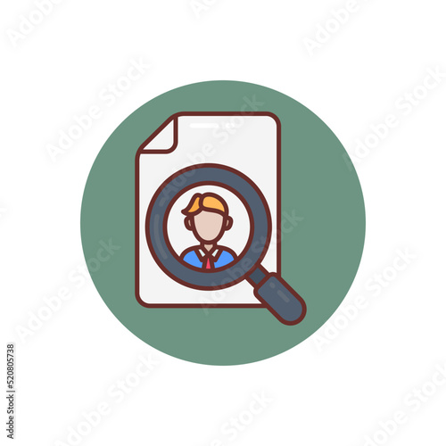 Hunting Employee icon in vector. Logotype