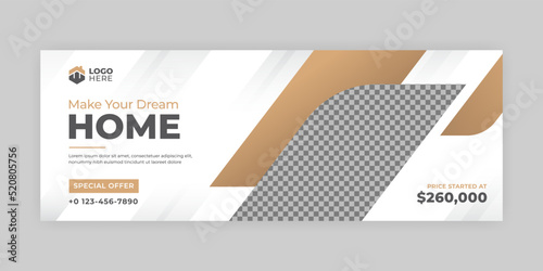 Sale facebook cover page timeline horizontal web ad banner template with photo 