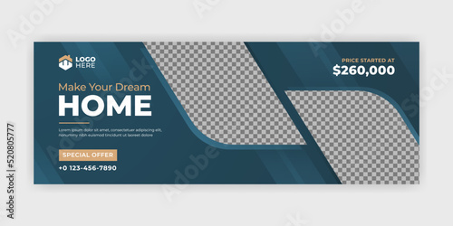 Sale facebook cover page timeline horizontal web ad banner template with photo 