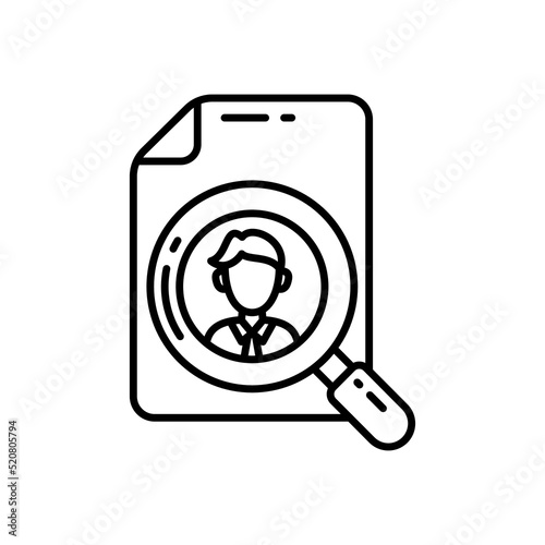 Hunting Employee icon in vector. Logotype