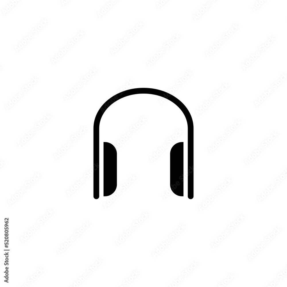 Headphone Icon Sign Vector Isolated on Whtie Artboard Headphone Icon Sign Vector Isolated on Whtie Artboard