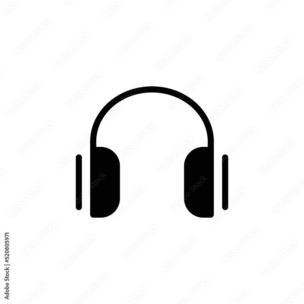 Headphone Icon Sign Vector Isolated on Whtie Artboard Headphone Icon Sign Vector Isolated on Whtie Artboard