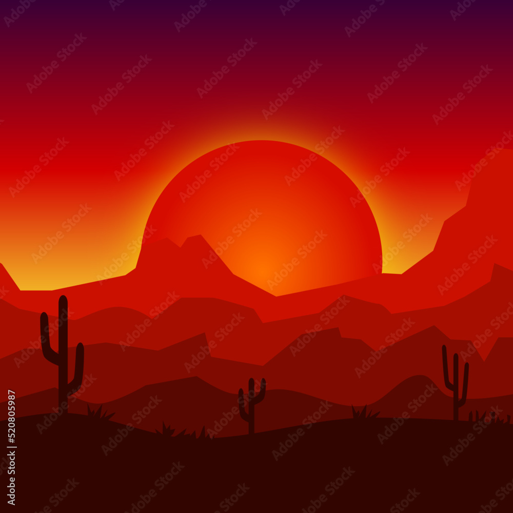 Fototapeta premium sunset in the mountains background