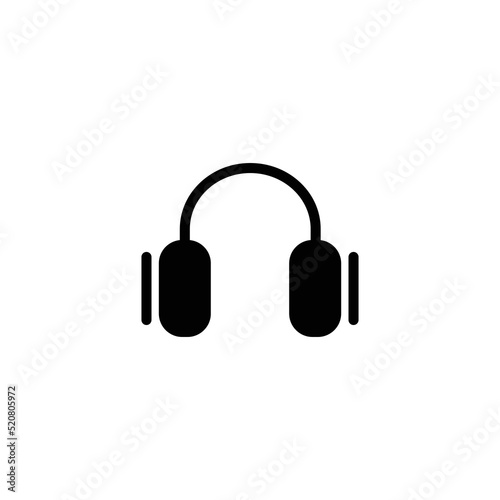 Headphone Icon Sign Vector Isolated on Whtie Artboard