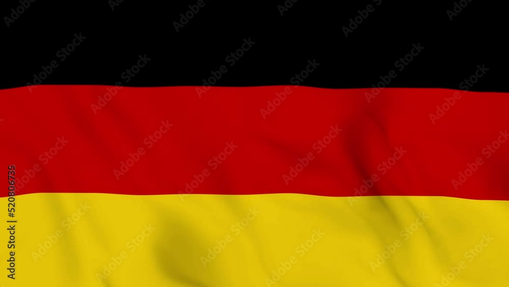 realistic Federal Republic of Germany waving flag. smooth 4k video seemless loop realistic Federal Republic of Germany waving flag. smooth 4k video seemless loop