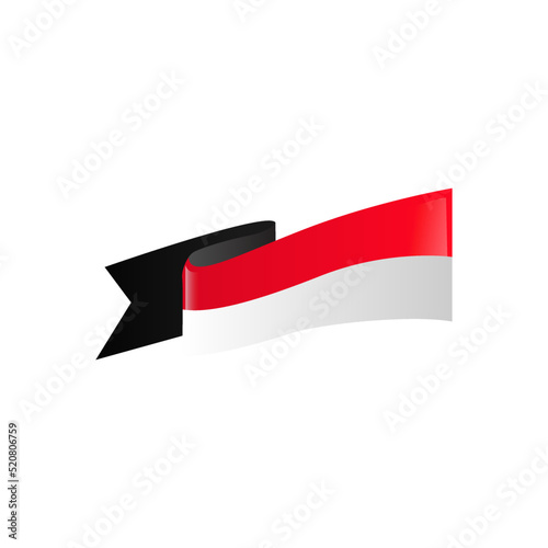 Indonesia flag banner design isolated