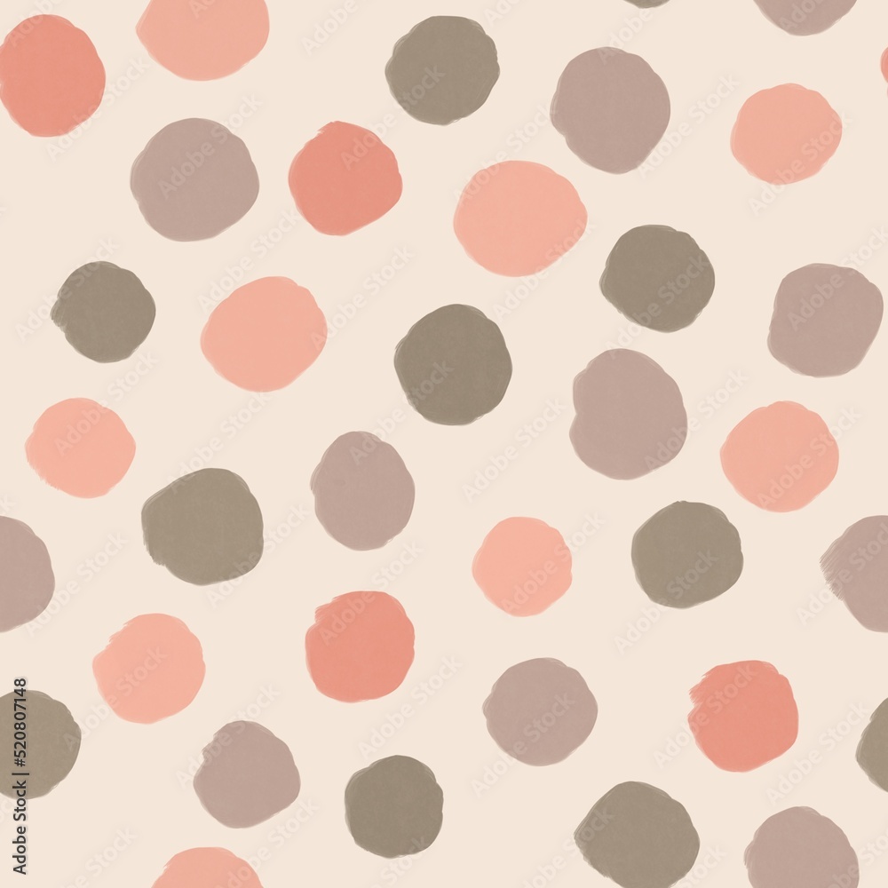 Seamless pattern with polka dots abstract simple kids texture