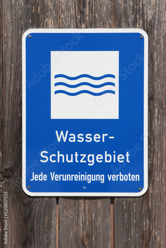 sign, traffic sign, austria, reserve, water protection area, dirtying, prohibition