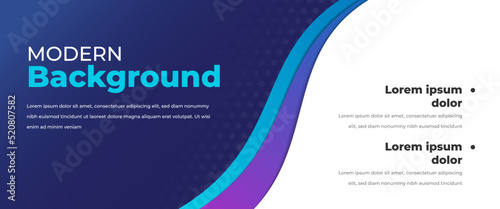 Modern abstract blue background with wavy shape