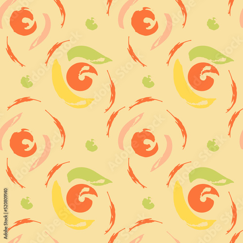 Seamless pattern with brush strokes elements Vector illustration