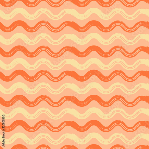 Seamless pattern with brush strokes elements Vector illustration
