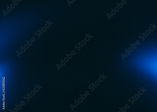 Defocused light overlay. Glow leak. Radiance reflection. Blur neon navy blue color gradient grain texture dark decorative abstract empty space background.