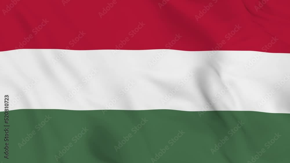 realistic Hungary national waving flag. smooth 4k video seemless loop realistic Hungary national waving flag. smooth 4k video seemless loop