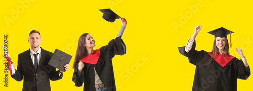 Graduating students on yell...