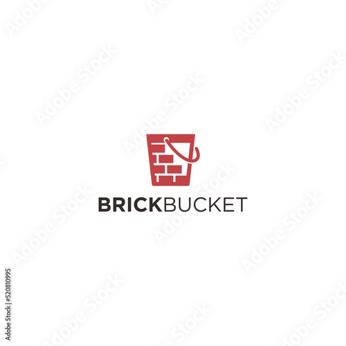 Brick bucket logo design