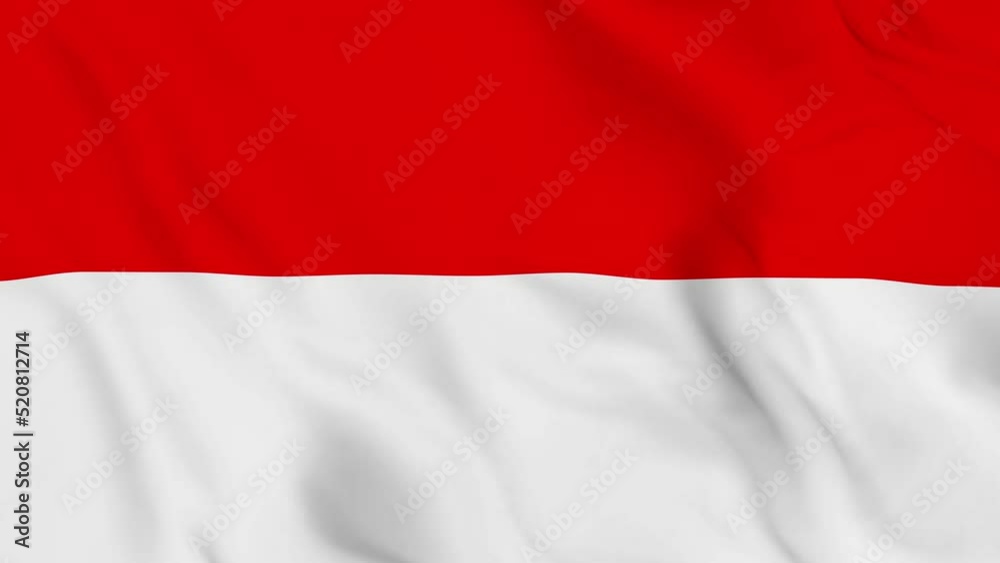 realistic indonesia waving flag. smooth 4k video seemless loop realistic indonesia waving flag. smooth 4k video seemless loop