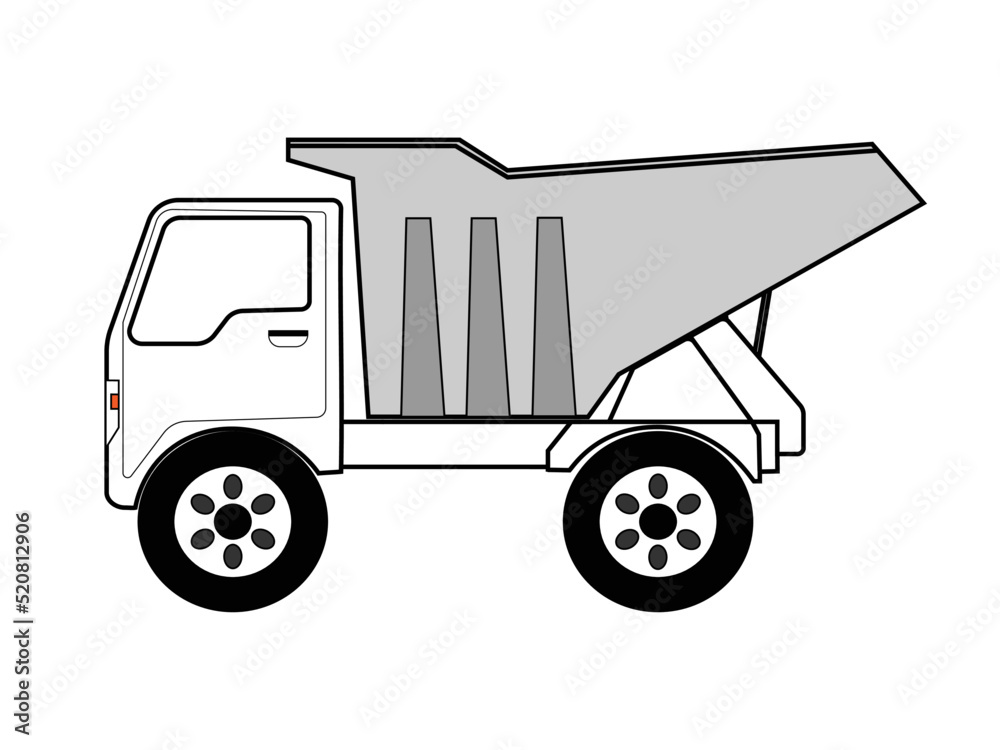 Illustration vector of dump truck